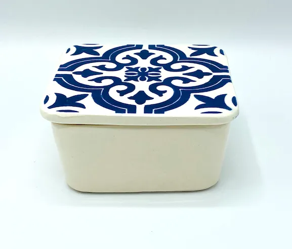 Boîte carré en céramique