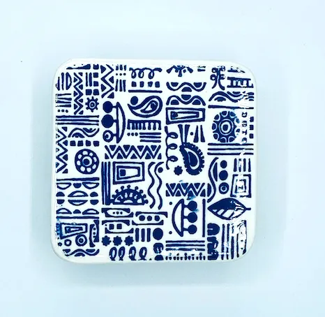 Boîte en céramique artisanale – 11 x 11 cm — réf. 5451 vue 7